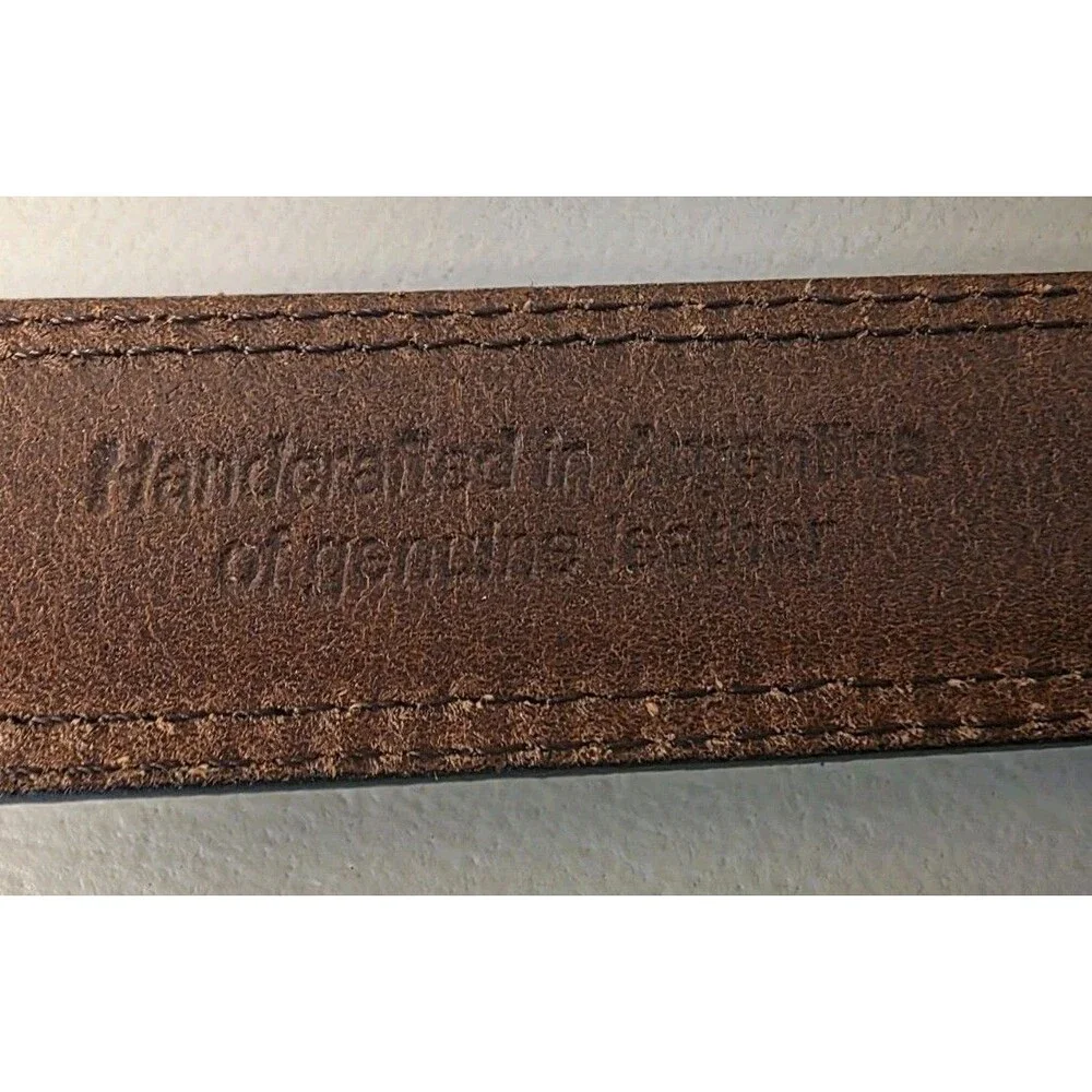 Axcess Leather Belt Mens Size 36 Argentina Brown